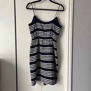 Striped Dress Sleeveless Casual Summer Sun Dress Navy‎ White Size Unknown